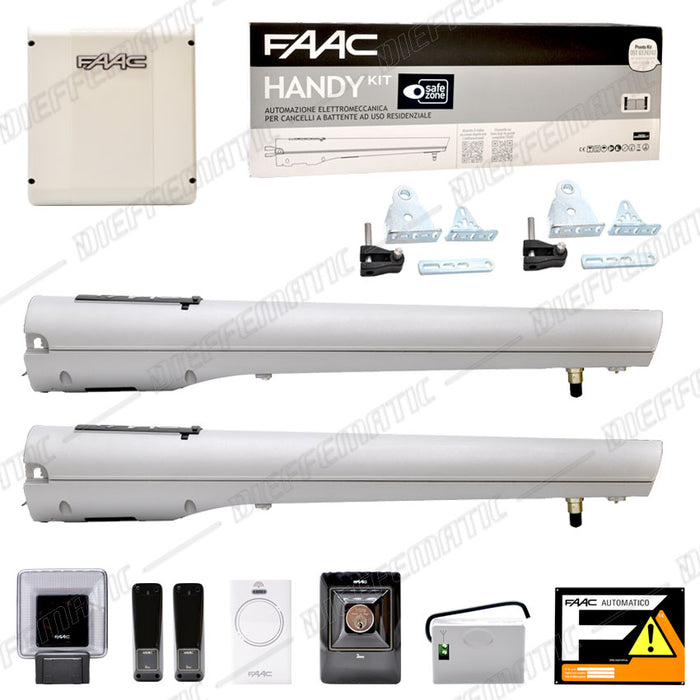 FAAC KIT CANCELLO DUE ANTE BATTENTI BATTENTE ELETTRICO AUTOMATICO APRICANCELLO