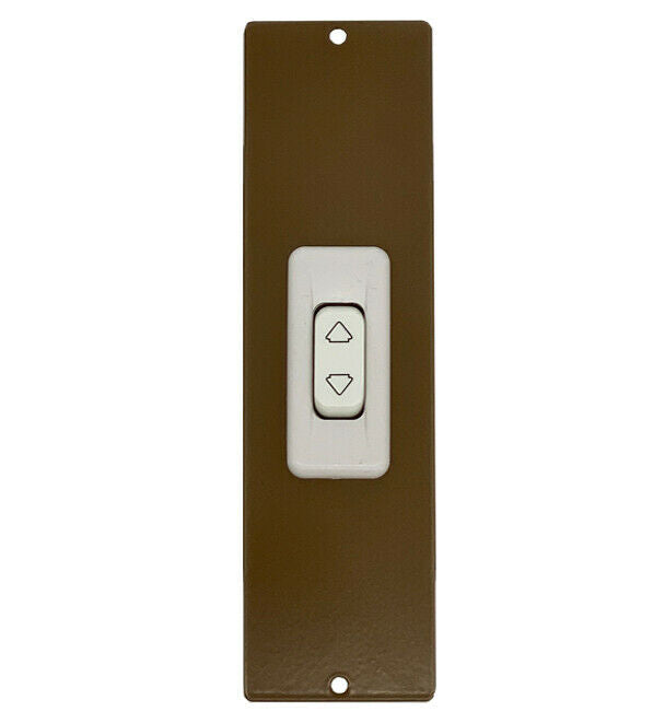 PLACCA 205 MM BRONZO CON PULSANTE COPRI AVVOLGITORE MOTORE TAPPARELLA TAPPARELLE