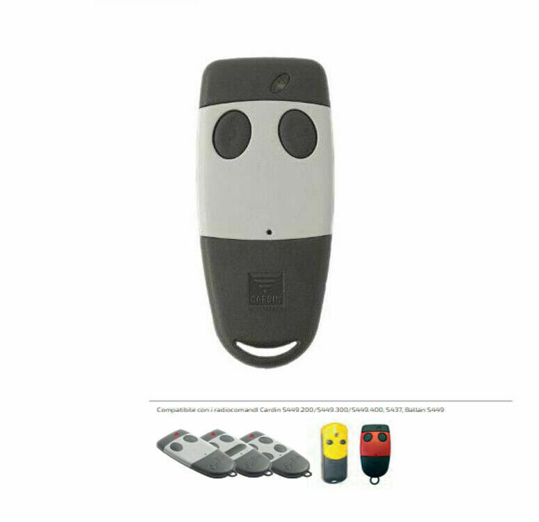 TELECOMANDO RADIOCOMANDO TRASMETTITORE CARDIN S449 TX2 QZ/2 ORIGINALE 433.92