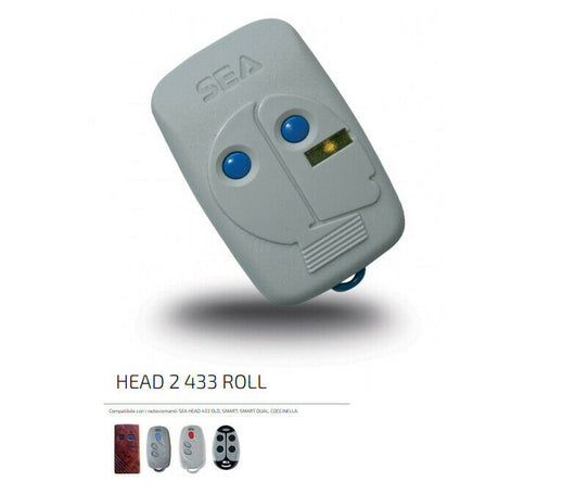 TELECOMANDO RADIOCOMANDO TRASMETTITORE SEA HEAD 2 CANALI ORIGINALE 433,92 MHZ