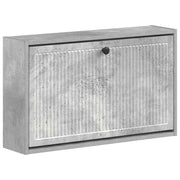 Mobiletto per Scarpe da Muro EDE 71 x 17 x 43 cm Grigio Cemento 895968