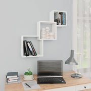 Mensole a Muro Cubiche Bianche 68x15x68 cm Legno Multistrato 800270