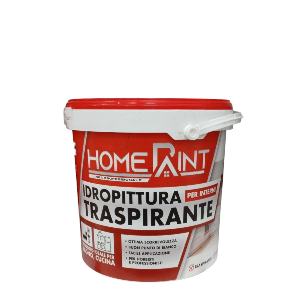 IDROPITTURA TRASPIRANTE HOMEPAINT 4L BIANCA.