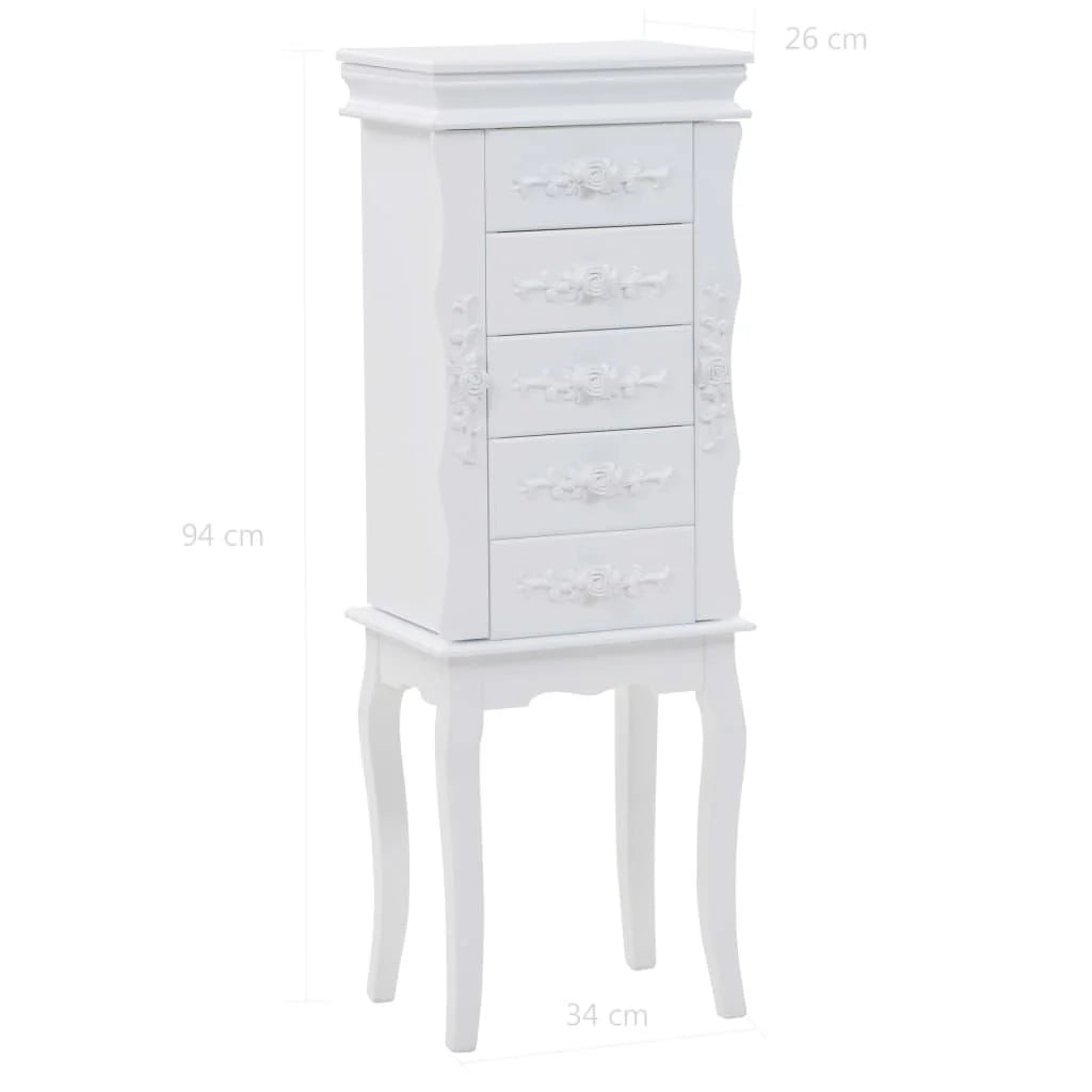 Credenza bianca buffet mobiletto consolle mobile portagioielli su gambe 4402078
