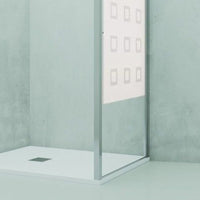 Parete fissa 67-69 cm vetro serigrafato 6 mm h. 1,95 da abbinare ad una porta - new plus