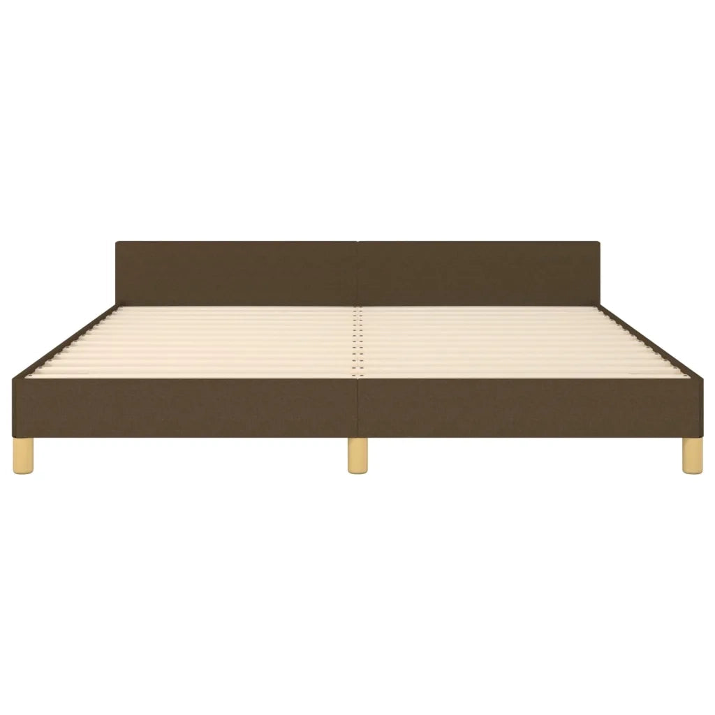 Giroletto senza Materasso Marrone Scuro 160x200 cm Tessuto