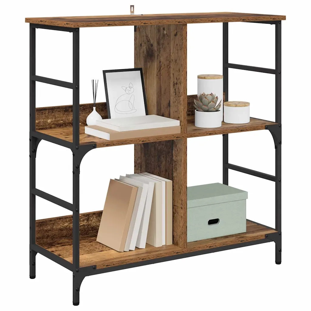 Libreria-Scaffale per Libri-Mobile di Stoccaggio Legno vecchio 78.5 x 33 x 82 cm Legno multistrato