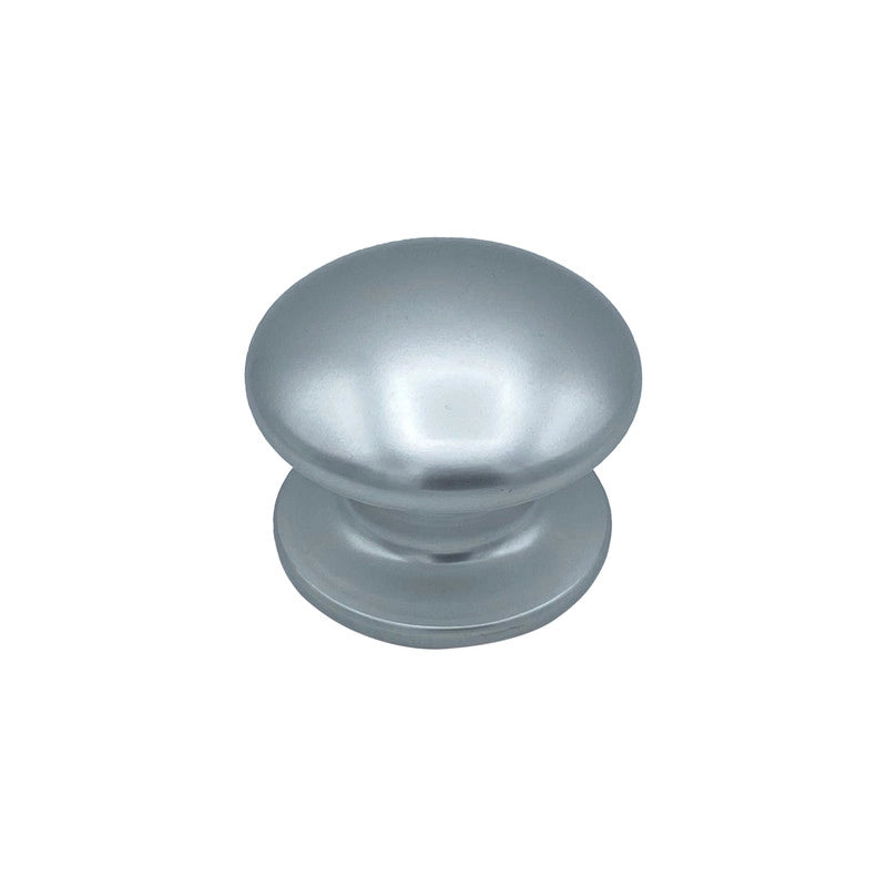 Pomolo fisso per porta SAGUATTI 173/80AB in alluminio argento lucido