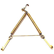 APPENDIPIATTI A MOLLA - FERRO OTTONATO n°4 CM 33/46- 10 pezzi