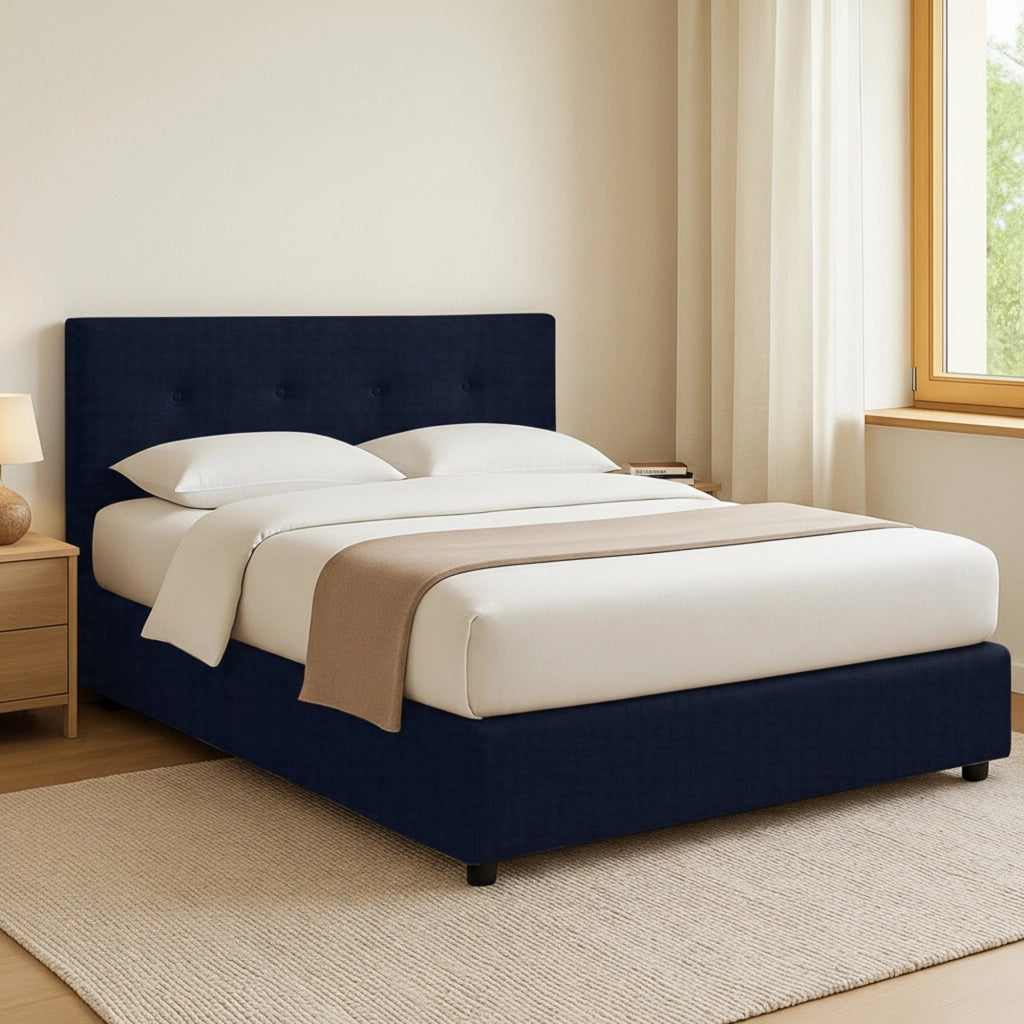 Bolton, Letto Piazza e Mezza Sfoderabile Made in Italy, Viola Scuro