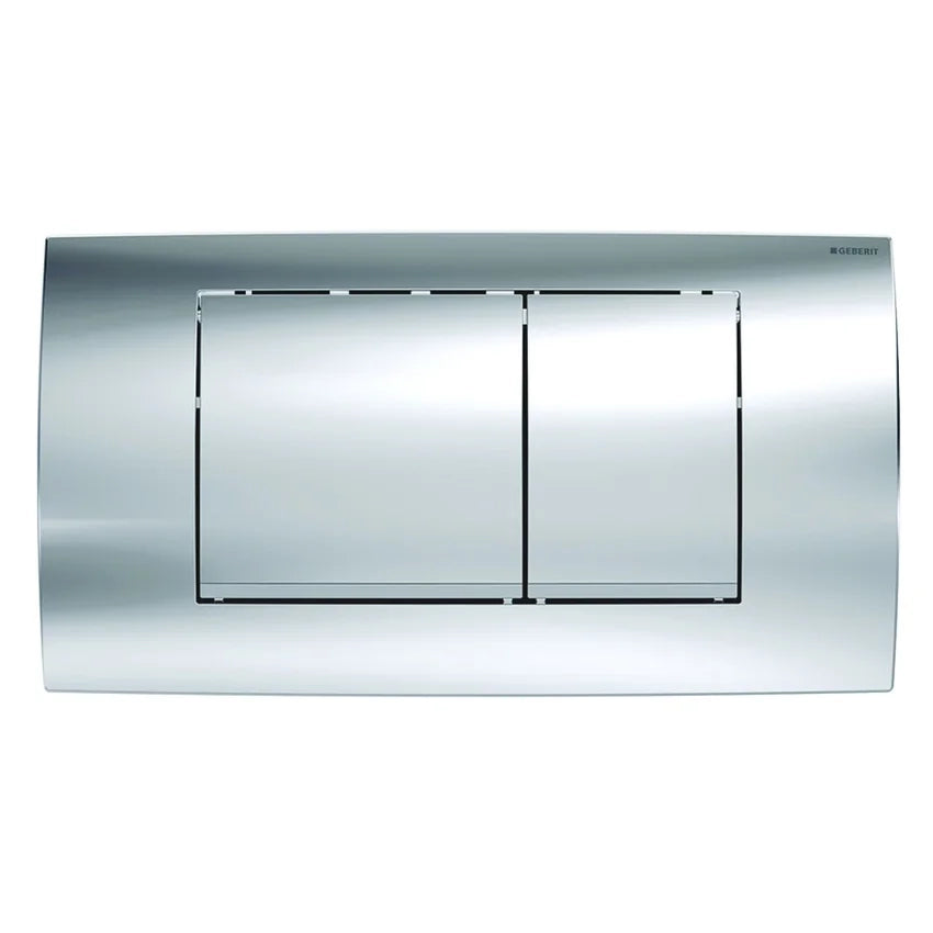 PLACCA DI COMANDO TWIN LINE30 DOPPIO TASTO CROMO SATINATA GEBERIT