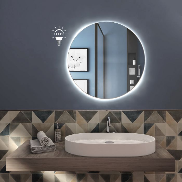 Specchio da Bagno Tondo diametro 60 cm Made Italy
