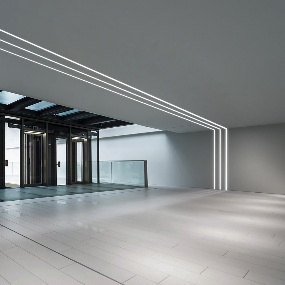 Profilo Slot Metallo Bianco Trimless D46X20 200Cm