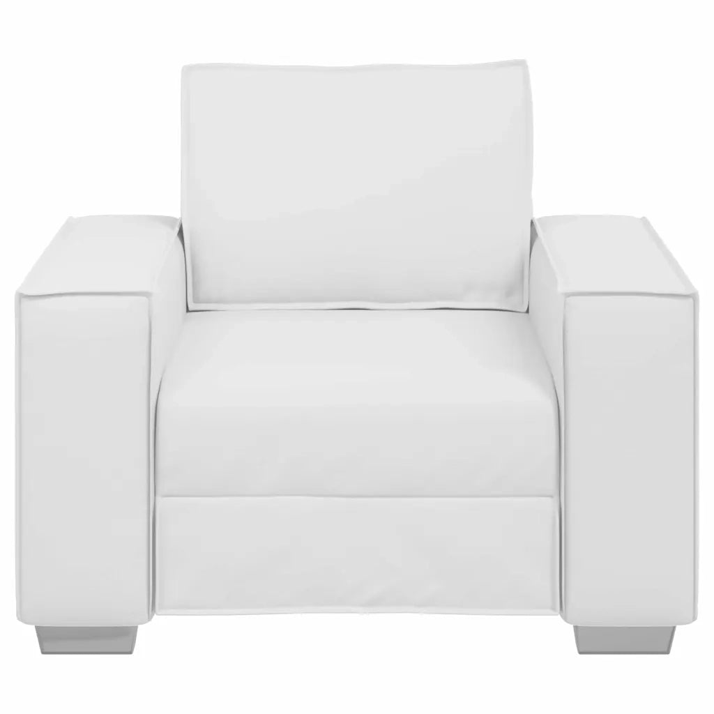 Divano Sedia-Poltrona Sofa Bianco 100 cm Pelle Sintetica