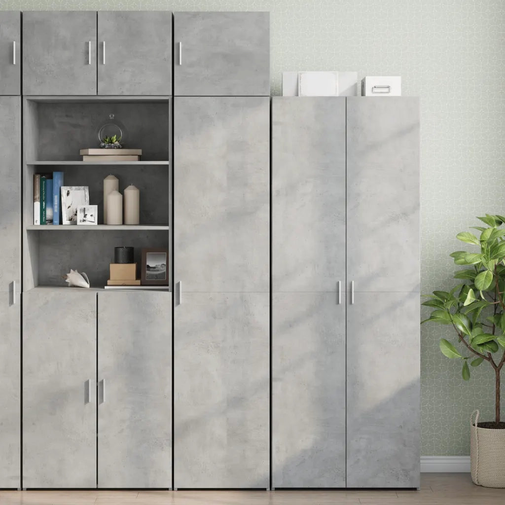 Mobile Sottile Grigio Cemento 45x42,5x225 cm in Truciolato CFW1200325