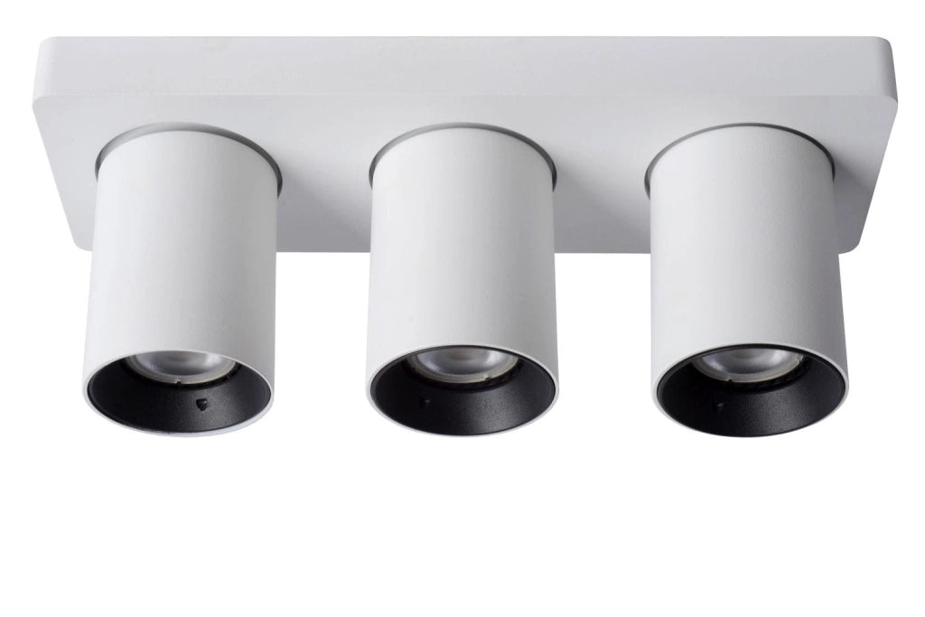 Plafoniera Lucide Nigel bianca 3xGU10 2200K 5W alluminio