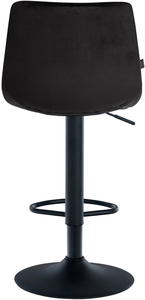 2er Set Barhocker Jerry Samt schwarz
