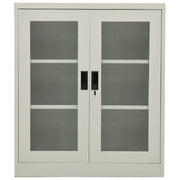 Armadio per Ufficio Grigio Chiaro 90x40x105 cm in Acciaio 335935