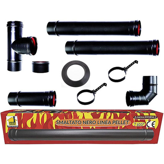 Po le   pellets tubes kit 80 mm. en tube d acier laqu  noir r si