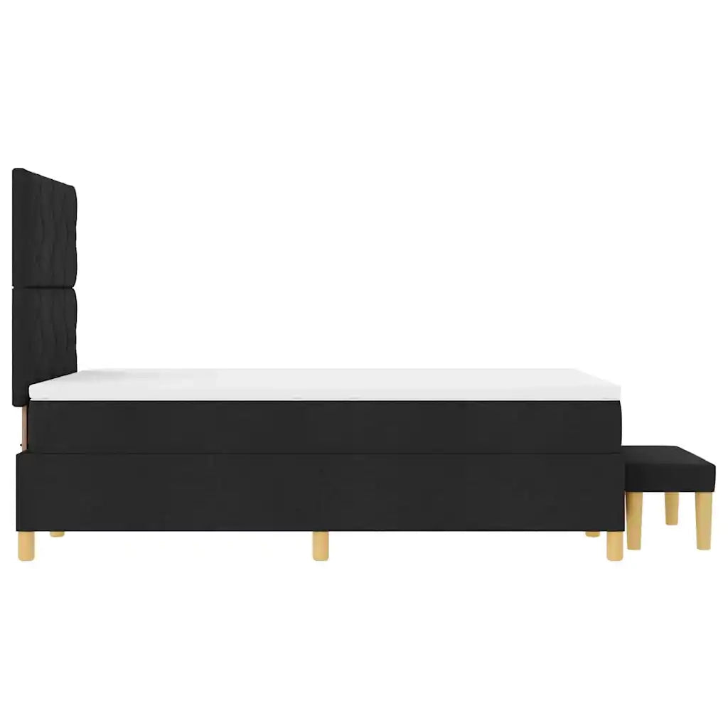 Letto a molle con testiera Nero 190 x 120 cm Tessuto 3344361