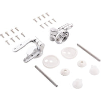 Set di cerniere per sedile wc in metallo e plastica, in acciaio