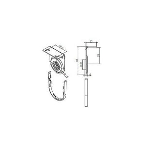 SUPPORTO INTERMEDIO BIANCO INTERASSE 55 MM PER MOTORI Ø 35/45 MM NICE 525.40004