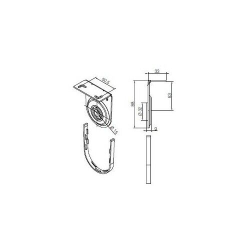 SUPPORTO INTERMEDIO BIANCO INTERASSE 55 MM PER MOTORI Ø 35/45 MM NICE 525.40004