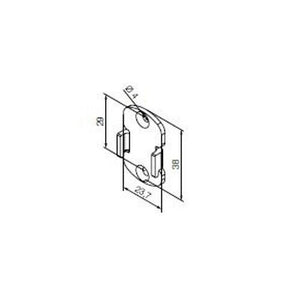ADATTATORE UNIVERSALE BIANCO PER SUPPORTI ROLLEASE SKYLINE NICE 523.30002 NUOVO