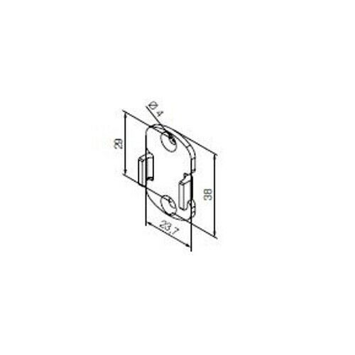 ADATTATORE UNIVERSALE BIANCO PER SUPPORTI ROLLEASE SKYLINE NICE 523.30002 NUOVO