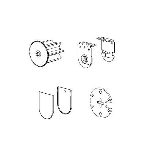 KIT SUPPORTI BIANCHI PER RULLI ACMEDA S45 NICE 523.40003 AUTOMAZIONE AUTOMATISMI