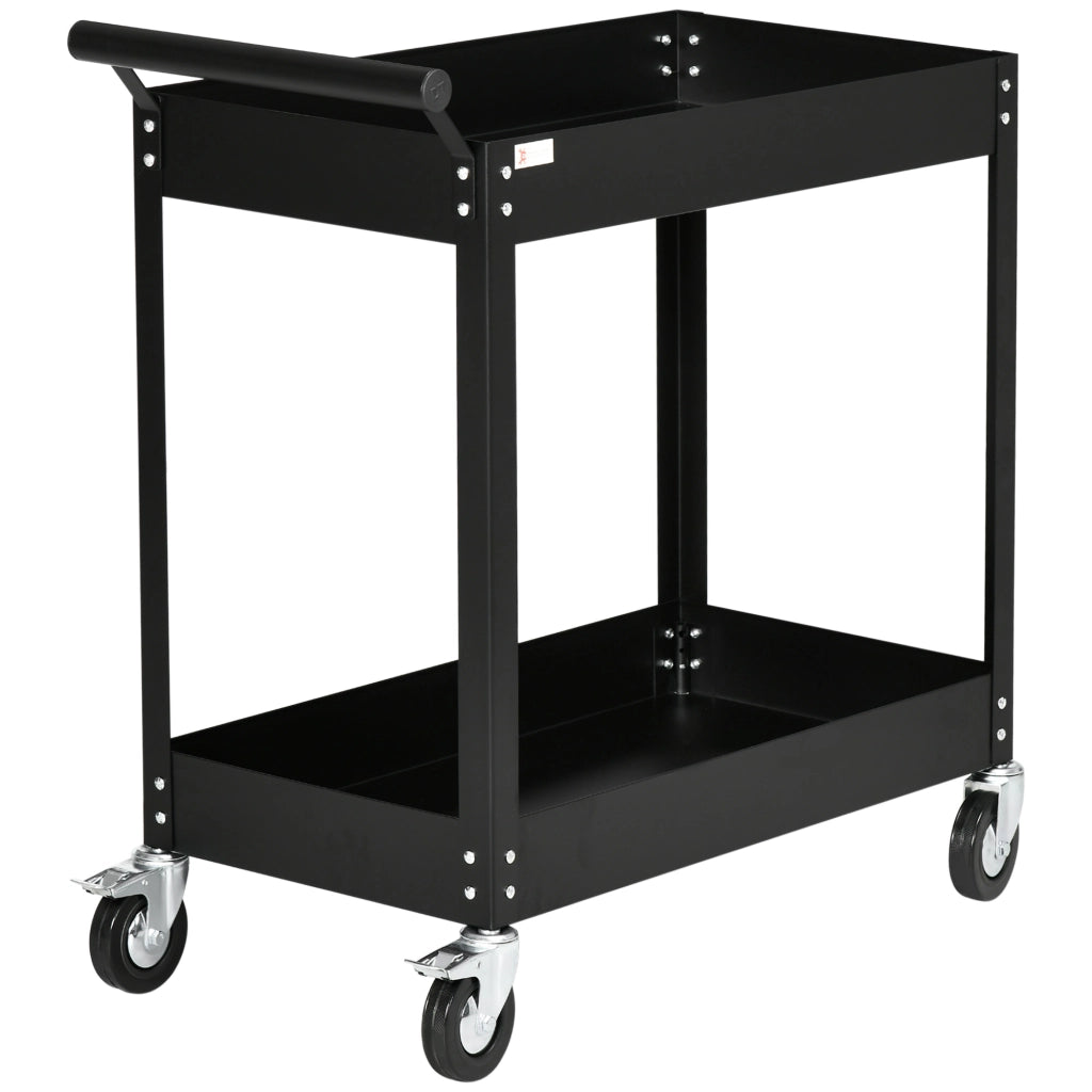 Carrello Portautensili ¨C zephmum ¨C Nero Acciaio 84.5x38x84 cm