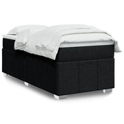 Giroletto a Molle con Materasso-Struttura Letto Nero 80x200 cm inTessuto 960433