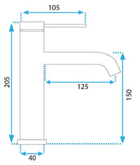 Rubinetto Da Lavabo Rea Clif Black Mat