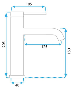 Rubinetto Da Lavabo Rea Clif Black Mat