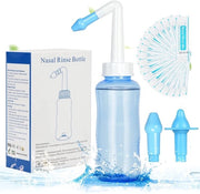 Set di pulizia nasale 300ml - Pulitore nasale - Pulizia nasale con 40 kit di sale nasale - Senza BPA