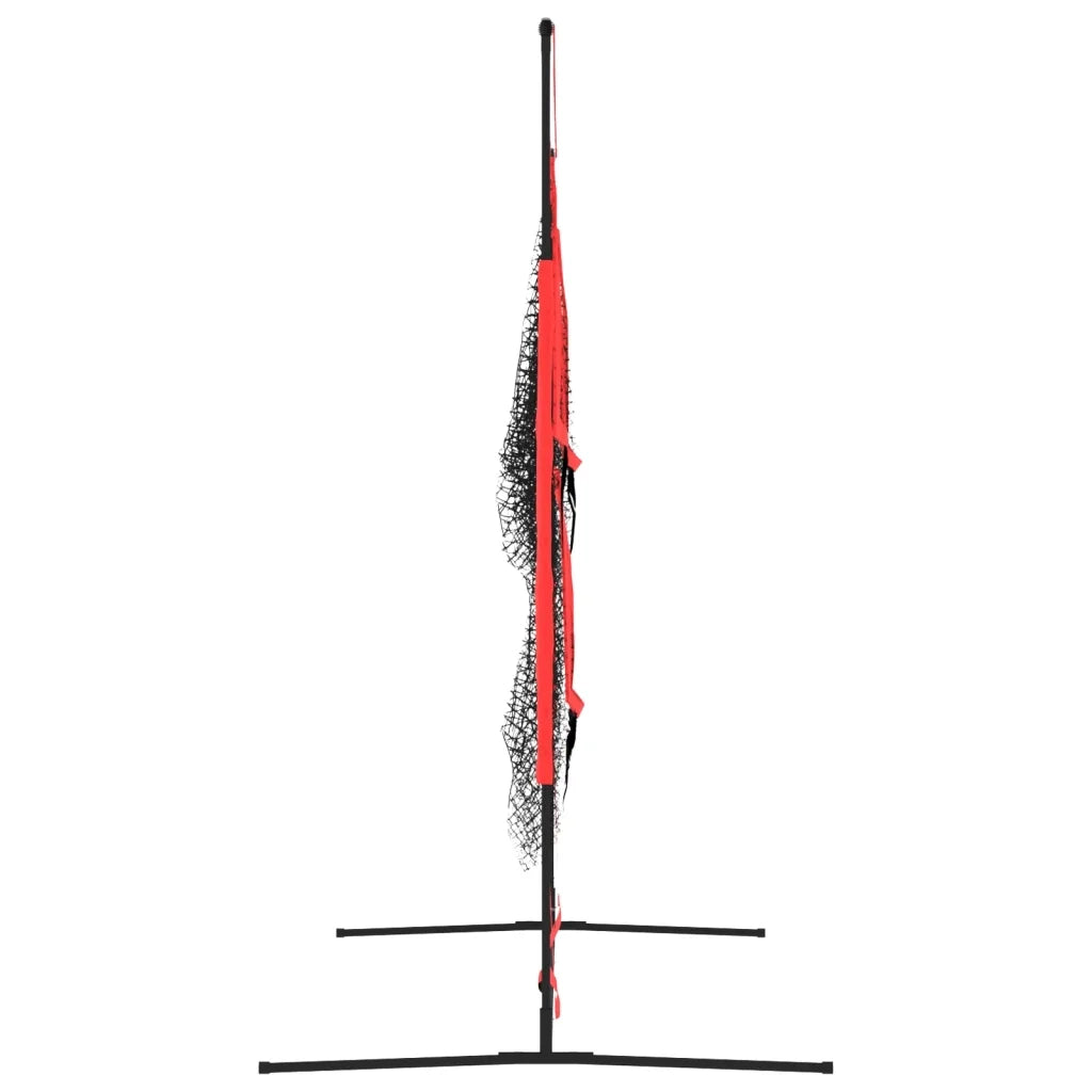 Rete Baseball Portatile Nera e Rossa 183x105x183 cm Poliestere 93747