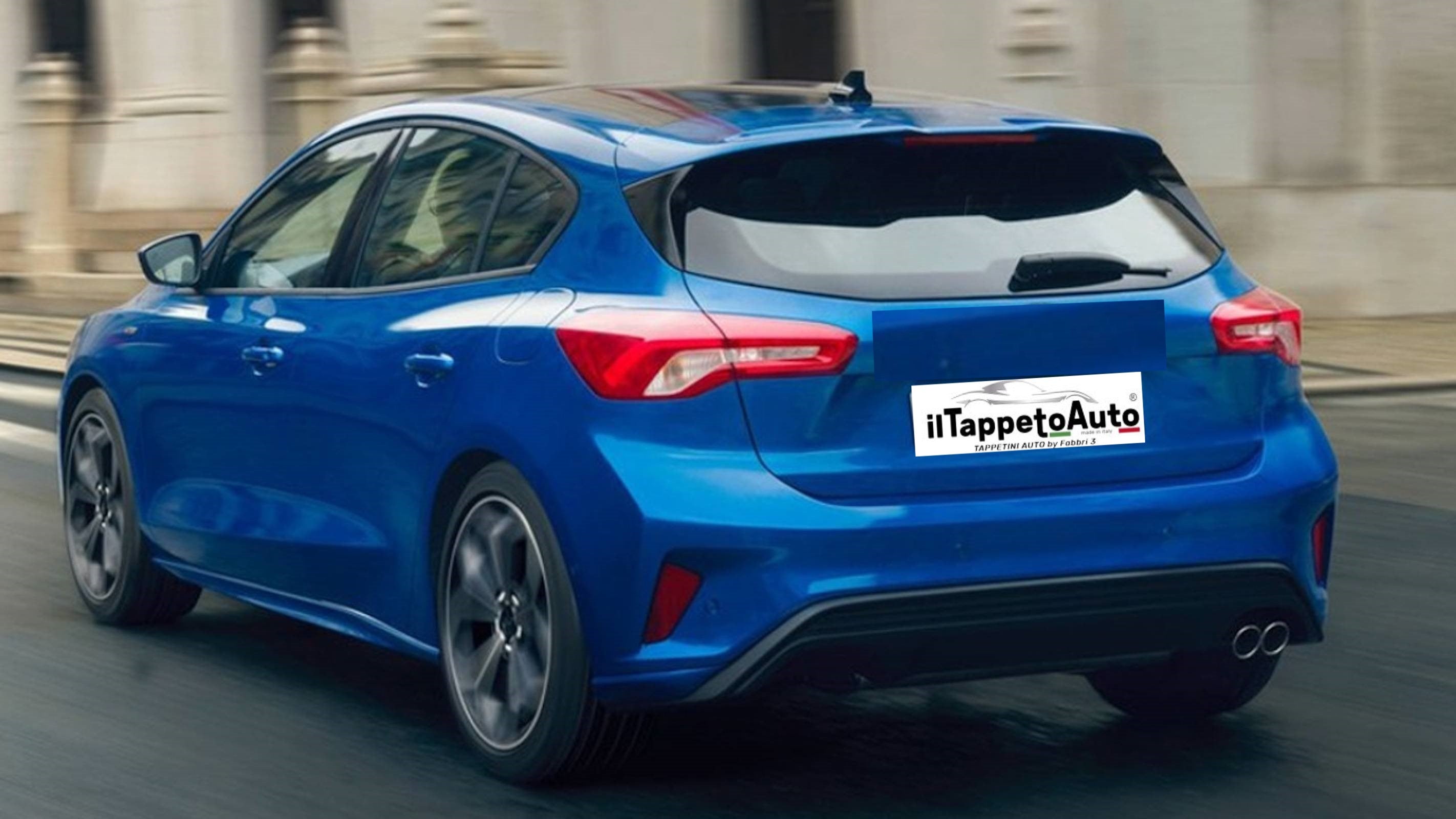 63B-408225 - Tappeto gomma baule - Ford Focus IV 5 Porte Berlina dal 2018-, Baule dotato di ruotino di scorta o kit ripa