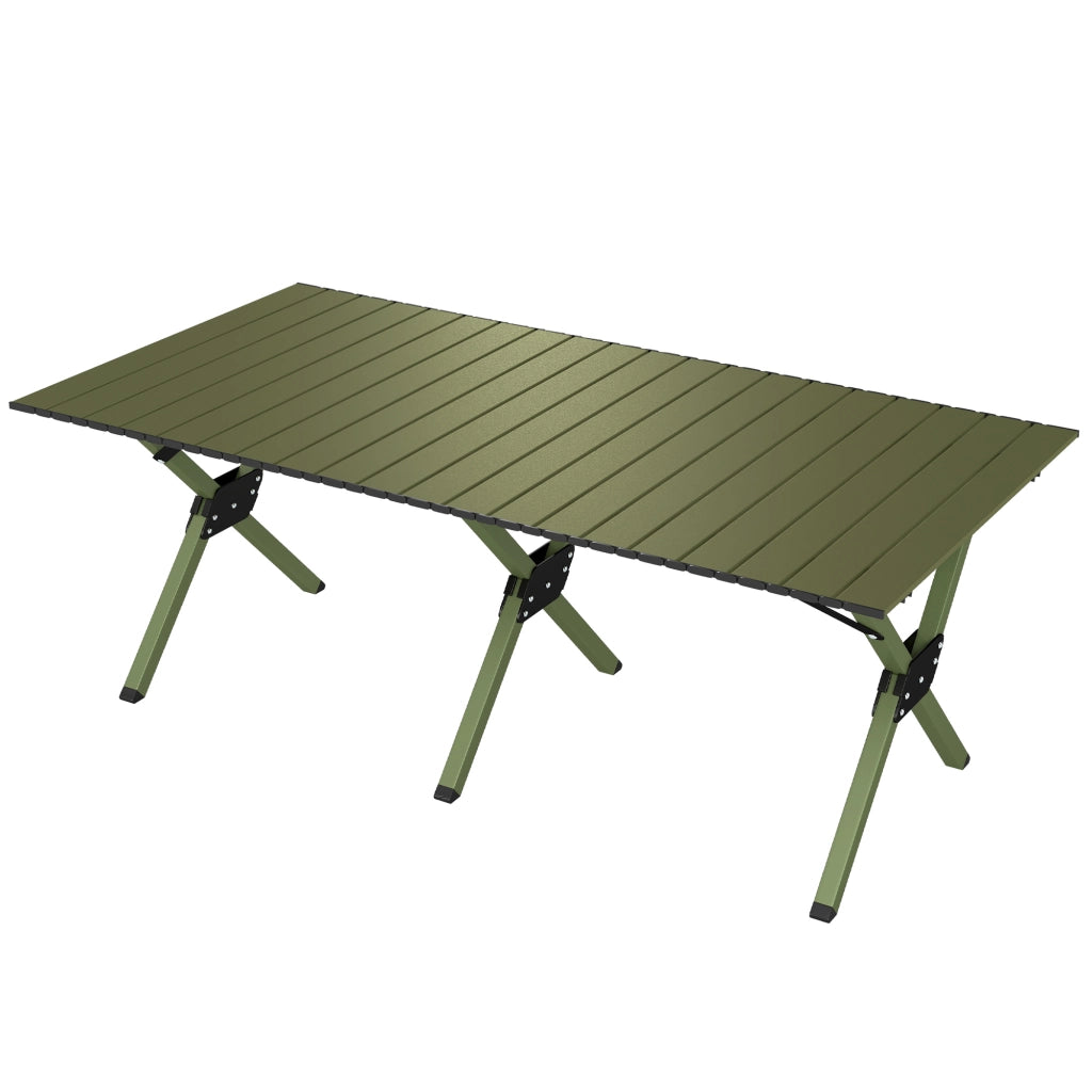 Tavolo pieghevole da giardino ¨C zephmum ¨C verde, metallo, 116 cm