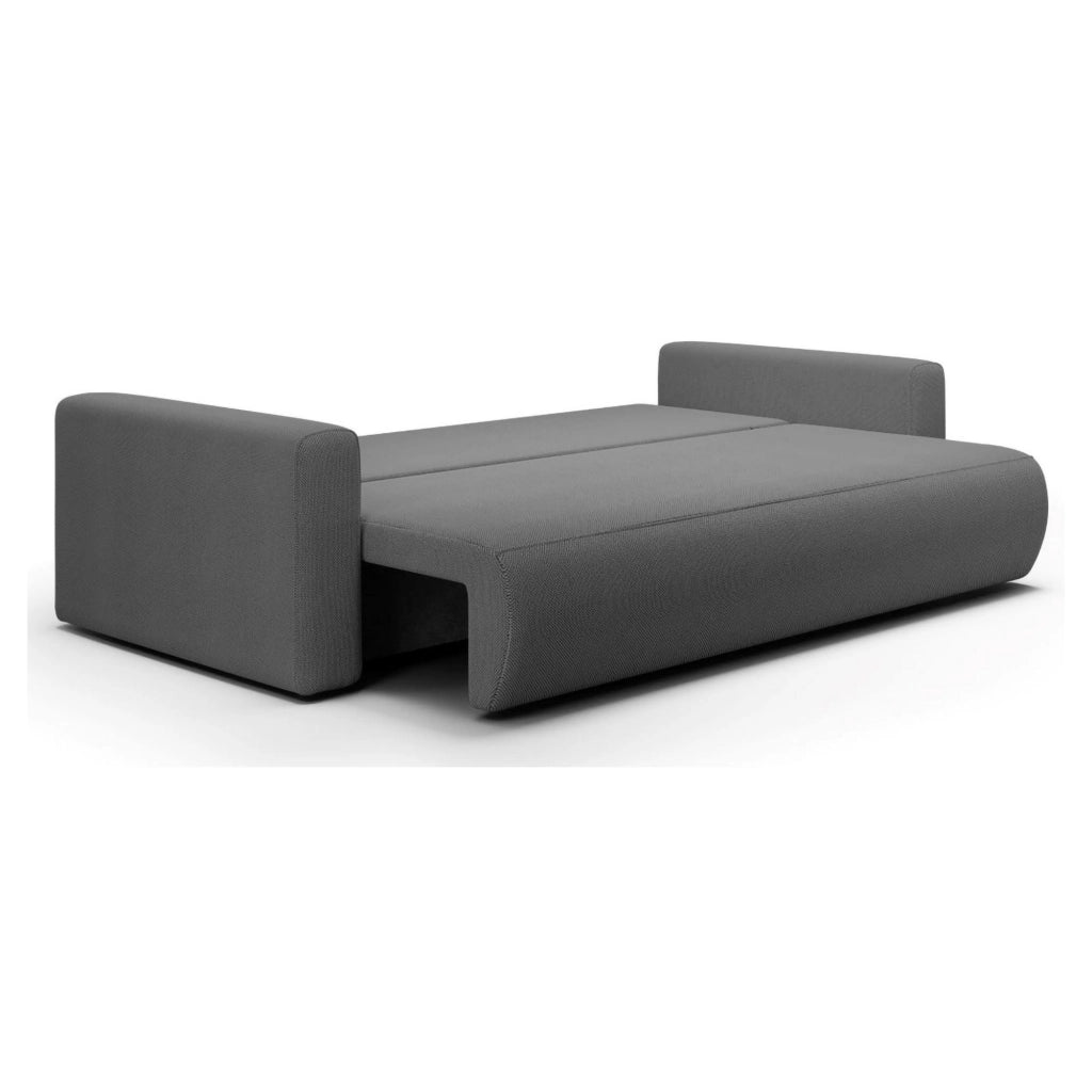 Erbezzo, Divano Letto 2 Posti Contenitore, 240x105 cm Grigio