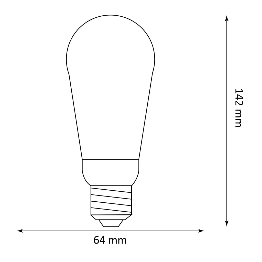 Lampadina LED ST64 ambra E27 3,2W 130lm 1800K Polux