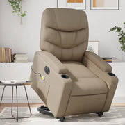 Poltrona Alzapersona Massaggio Elettrica Cappuccino Similpelle 3204685