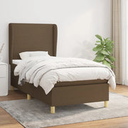 Giroletto a Molle con Materasso Marrone Scuro 80x200 cm Tessuto cod mxl 57869