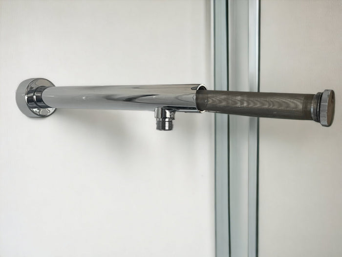 Braccio di sostegno doccia con filtro anti impurità da 40 cm, in ottone pesante