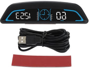 Display HUD per Auto con Altoparlante di Sicurezza, Adattamento Automatico di Brillantezza, Schermo a Risoluzione HD - Gps Digitale Universale con Altoparlante di Velocità e Allarme di Velocità - Sostituzione per Veicoli - Migliorata Sicurezza