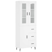 Credenza | Madia | Buffet da pranzo | Armadio da pranzo Bianca 69,5x34x180 cm in Legno Multistrato