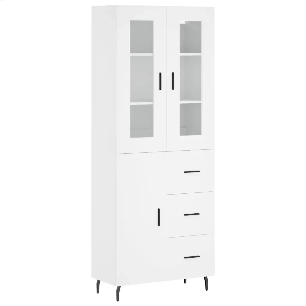Credenza | Madia | Buffet da pranzo | Armadio da pranzo Bianca 69,5x34x180 cm in Legno Multistrato
