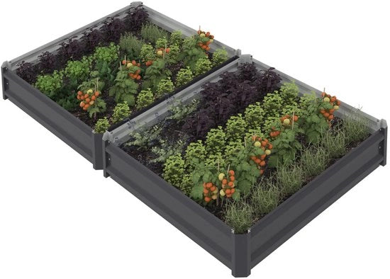 90 x 90 cm pannelli di giardino metallici grigi argentei: set da 2 – alta qualità – materiale duraturo – progetto di stile – adatto per uso quotidiano – stile moderno – comfort e funzionalità