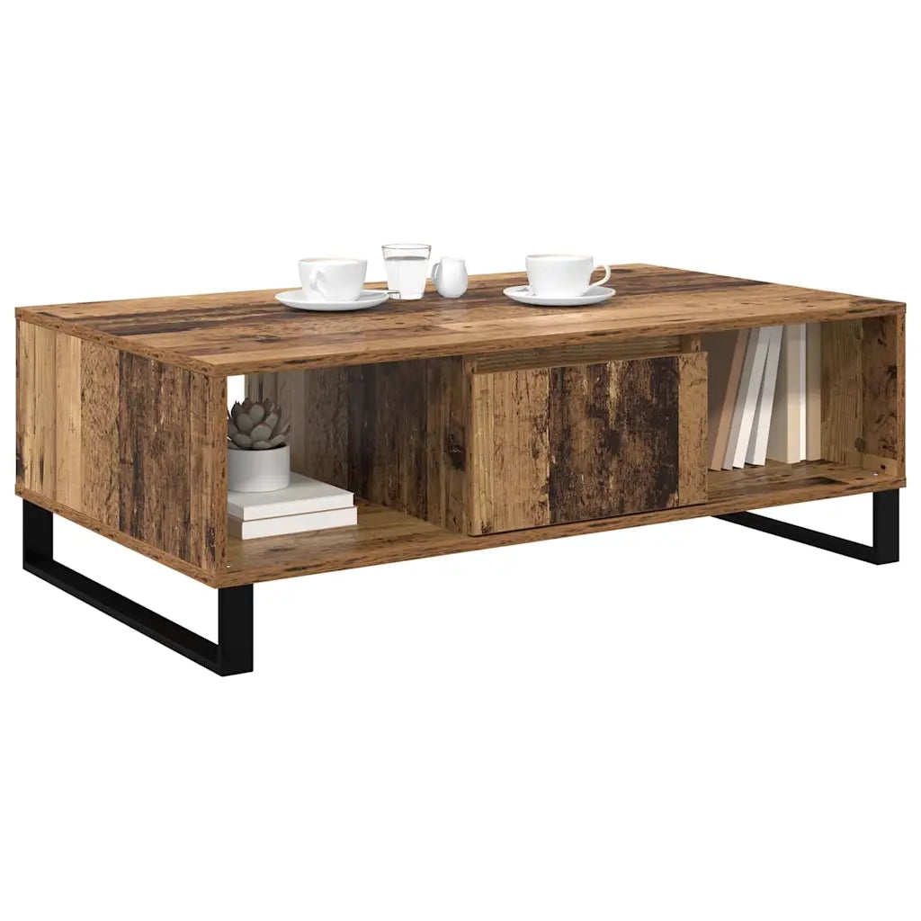 Tavolino da Salotto-Tavolino da soggiorno-Tavolo Legno vecchio 104 x 60 x 35 cm