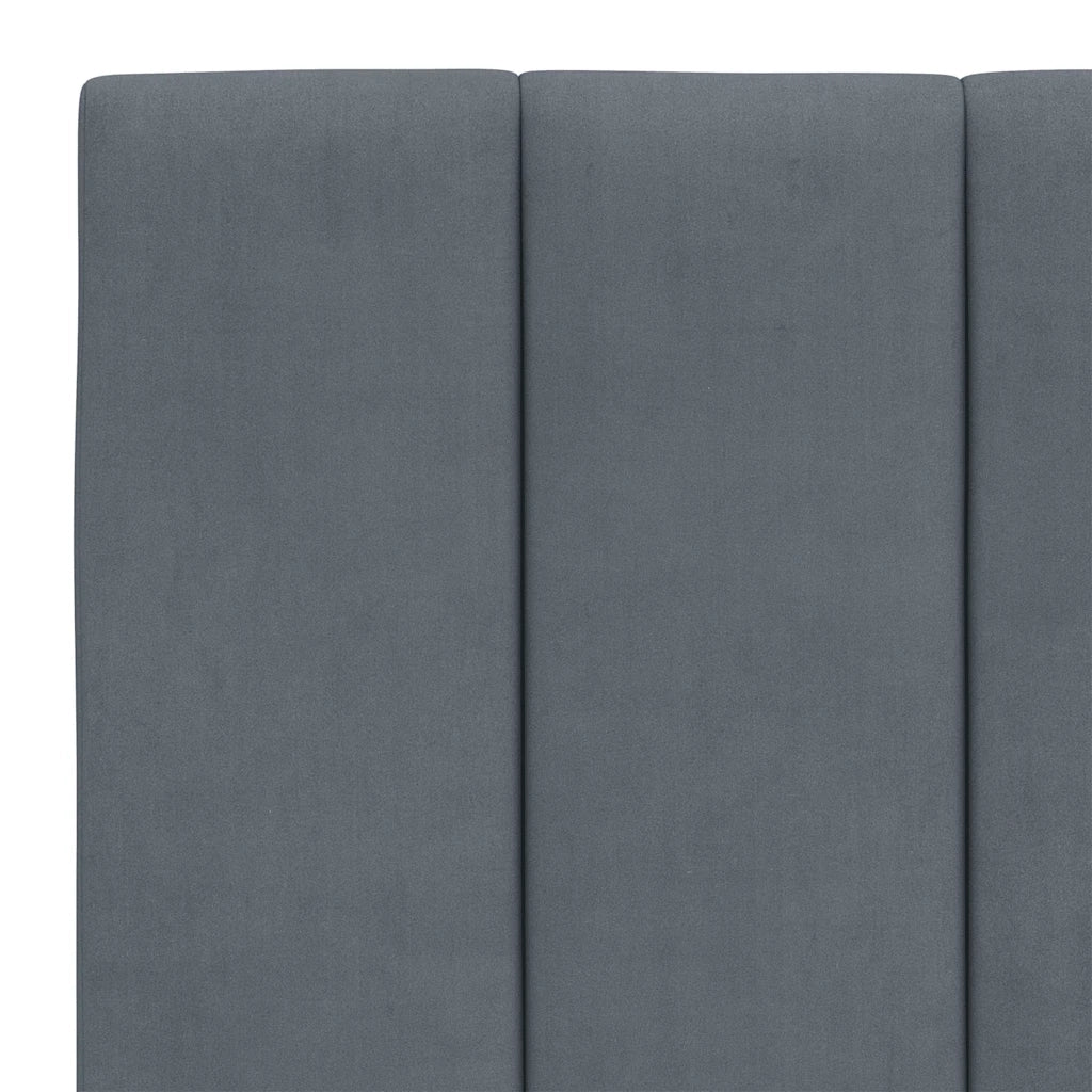 Giroletto senza Materasso Grigio Scuro 140x190 cm Velluto