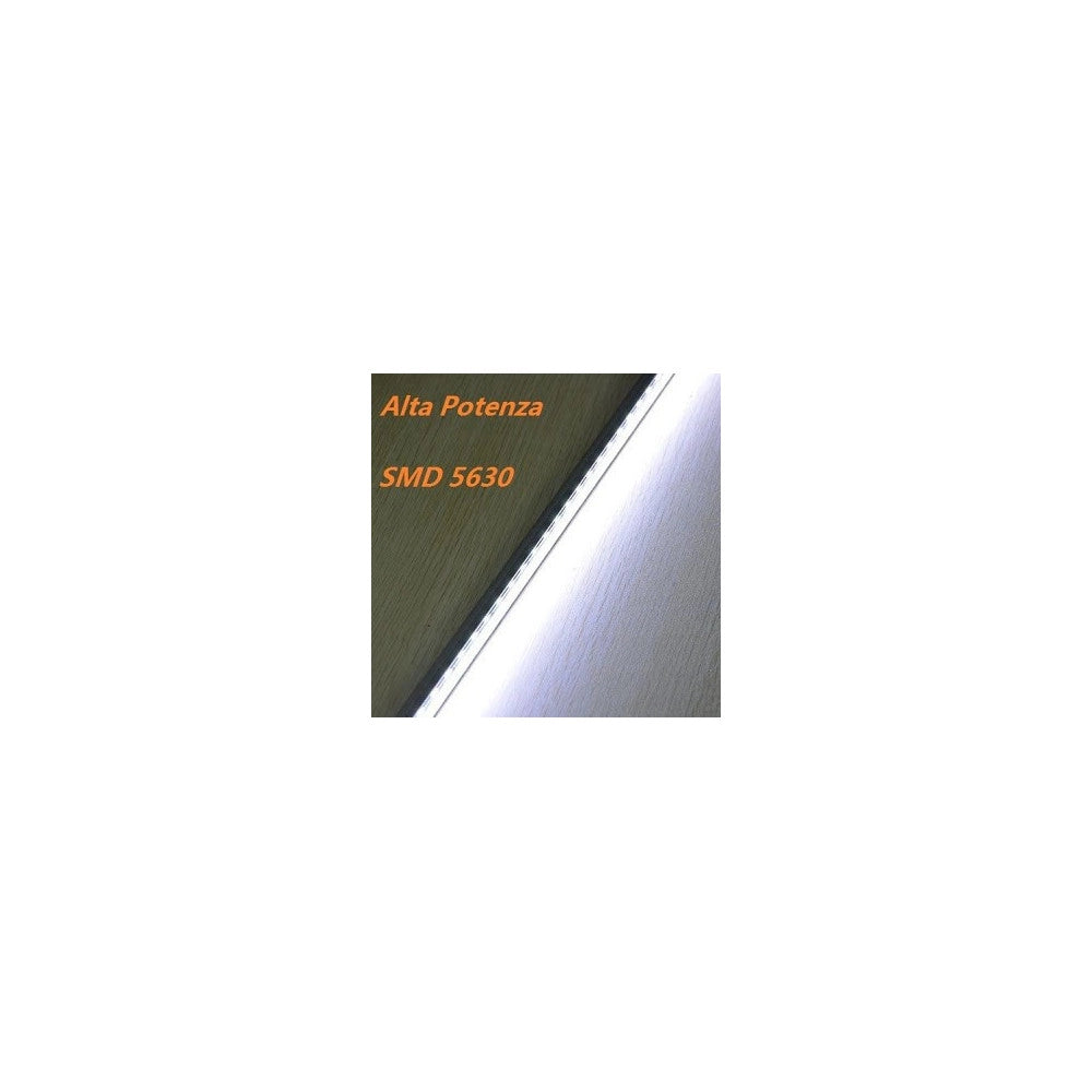 Trade Shop - Strip Striscia Rigida Barra 1 Metro A Led 5630 7020 5050 13w 72 Led Calda Fredda - -bianco Caldo -smd 5630